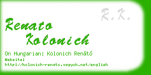 renato kolonich business card